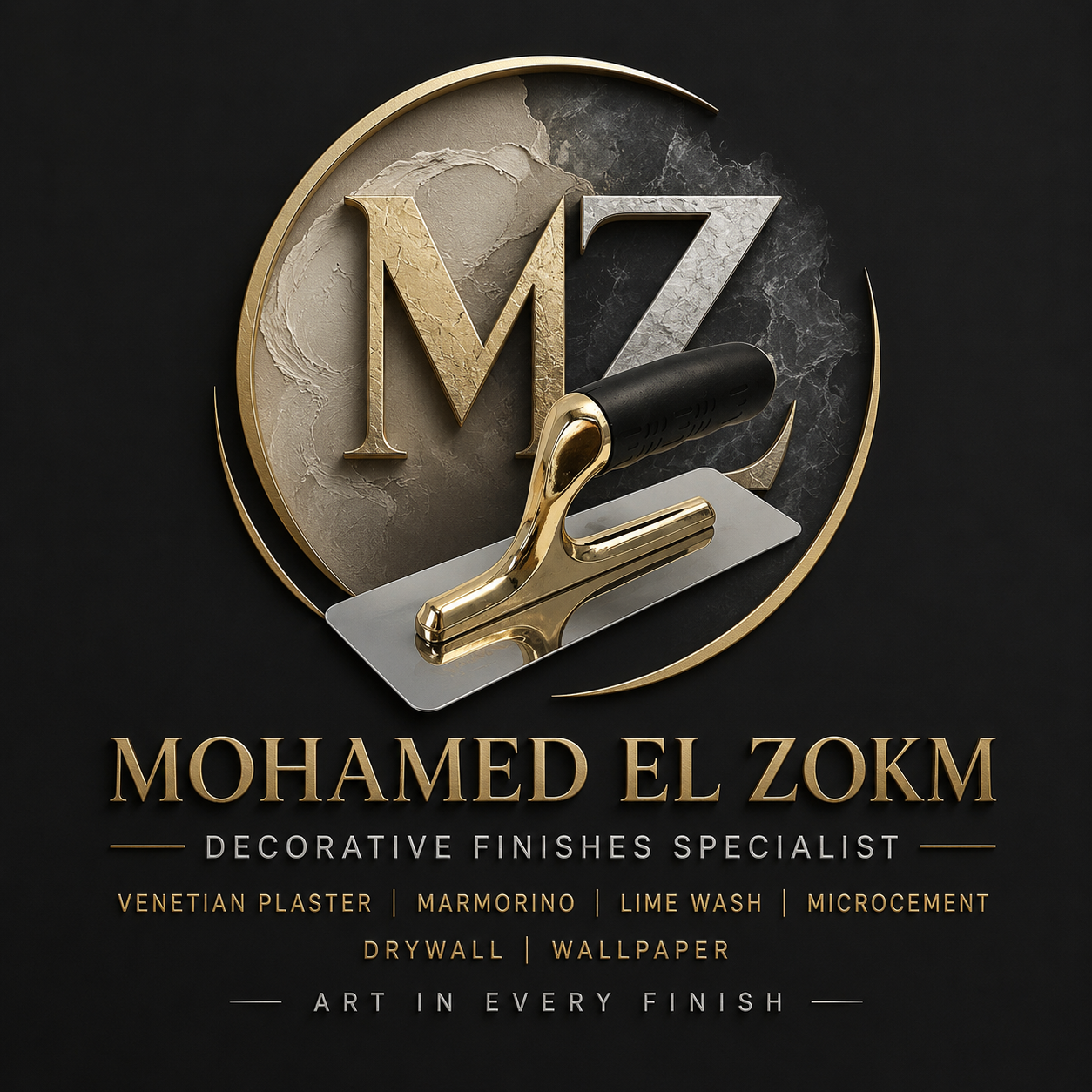Mohamed El Zokm decorative finishes logo